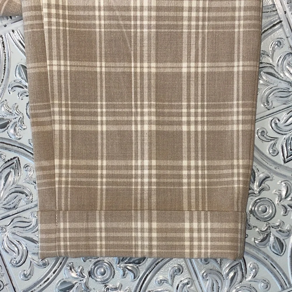 H&M Men's Beige Plaid Skinny Fit Cropped Trousers - NWT - Picture 8 of 10